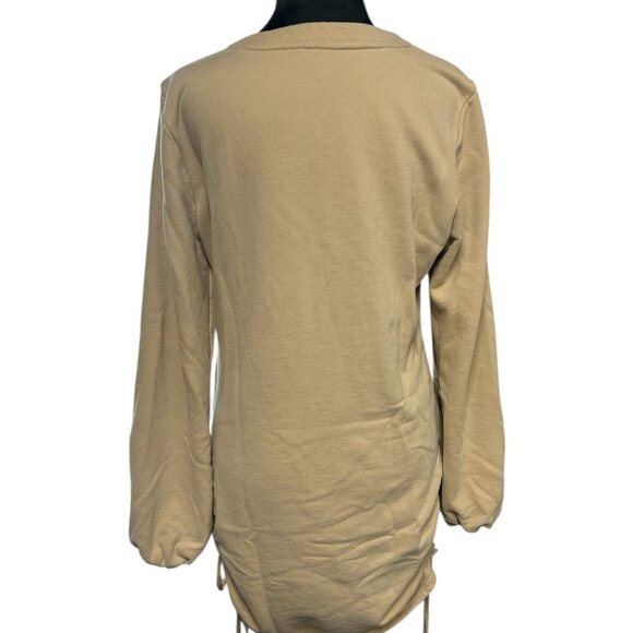 Michael Costello x REVOLVE Juliana Mini Fleece Dress in Taupe Size Small - Picture 3 of 6